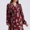 تونیک داخل آستردار شیفون طرح گلدار بارداری برند KATLİN MATERNİTY WEAR کد 1757234949