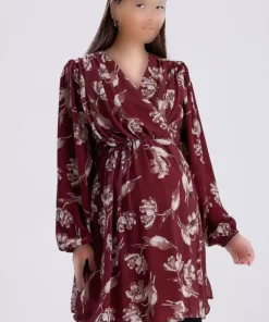 تونیک داخل آستردار شیفون طرح گلدار بارداری برند KATLİN MATERNİTY WEAR کد 1757234949