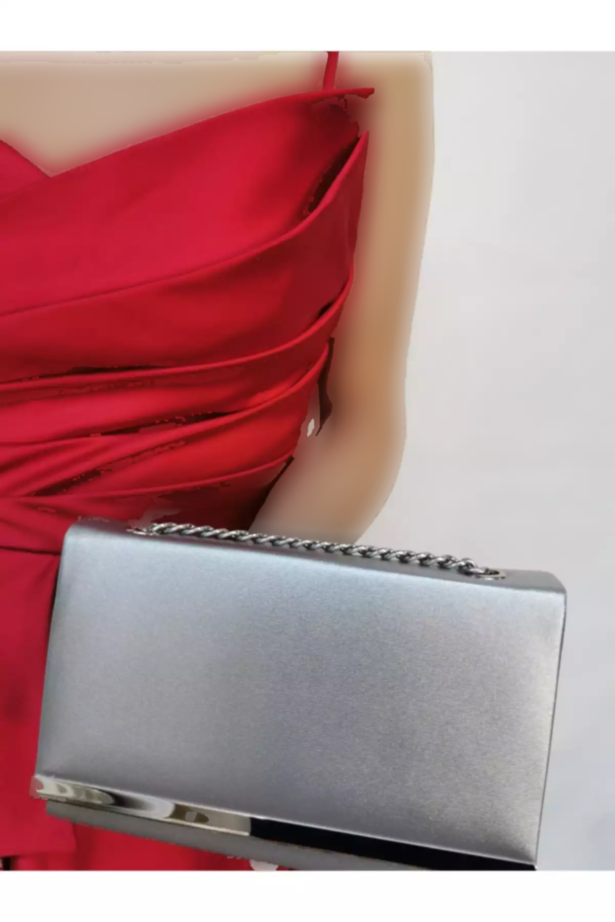 کیف مجلسی زنانه پارچه نقره برند NAZART کد 1758408065