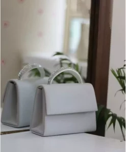کیف دوشی مجلسی طرح‎دار طوسی زنانه برند Moom Bag کد 1758072190