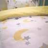 ملحفه ست لحاف بچه گانه ستاره دار ماه زرد بالشت برند Bebek Özel کد 1756899073