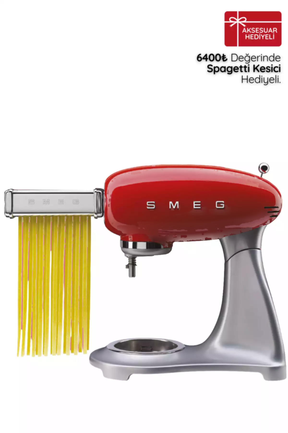 میکسر قرمز یکدست سبک برند Smeg کد 1759196463