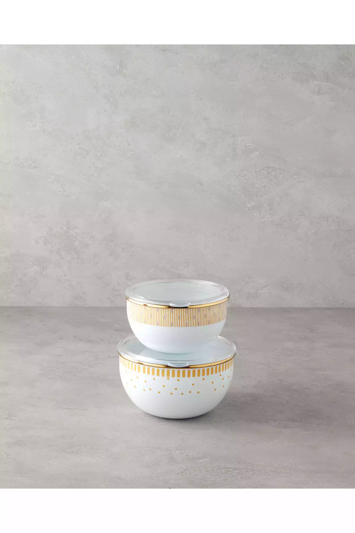 ظرف نگهداری لعابی 75x زرد سفید یکدست برند English Home کد 1758361271