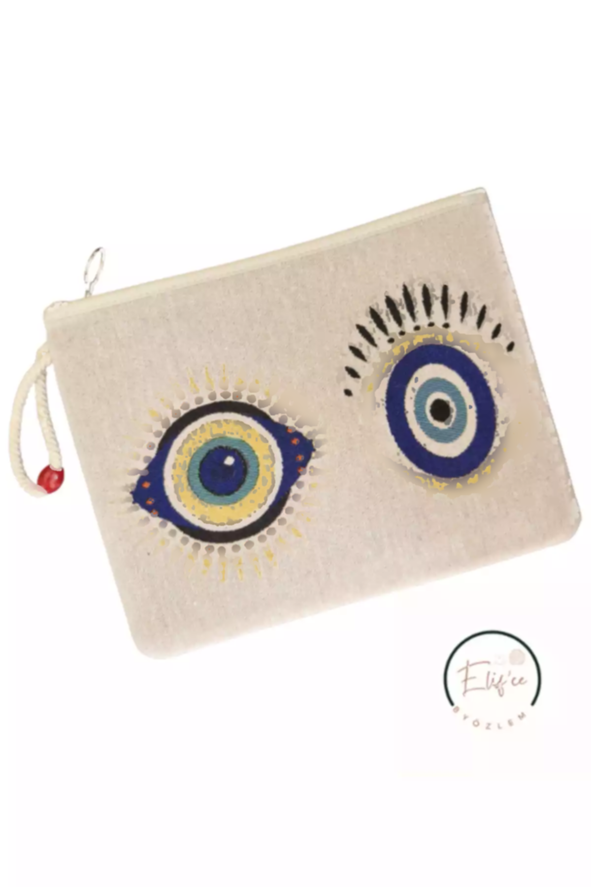 کیف لوازم آرایش چشم بافته شده طرحدار (کلاچ) برند ElifceByÖzlem کد 1758444074