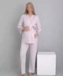 لباس راحتی طرح توری از جلو بسته شدنی نیلی بارداری برند Miss Dünya Lissa کد 1757759169