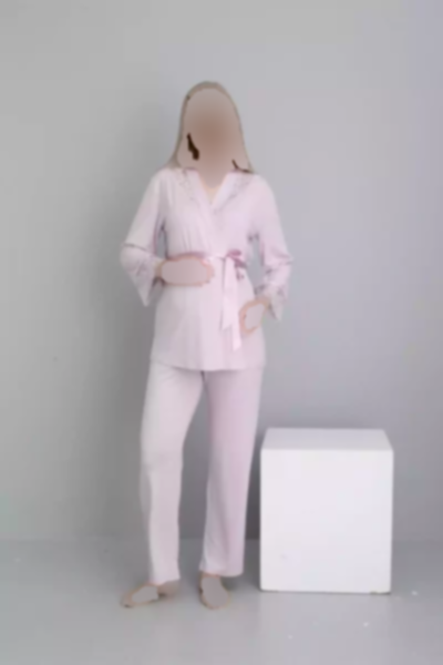 لباس راحتی طرح توری از جلو بسته شدنی نیلی بارداری برند Miss Dünya Lissa کد 1757759169