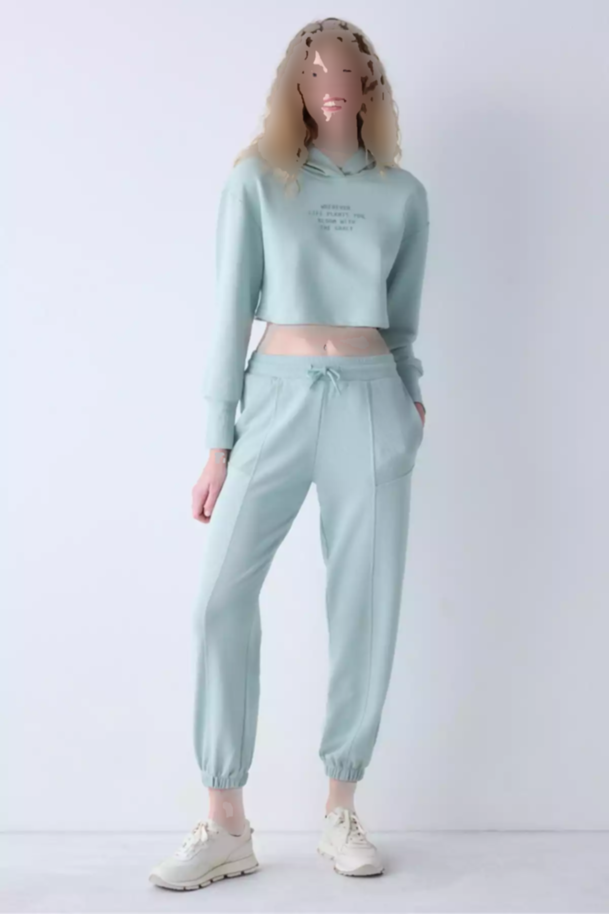 شلوار راحتی دور کمر بلند طرحدار سبز روشن برند Penti کد 1758040867