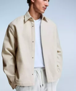 کت پیراهن پارچه پشمی برند Bershka کد 1757748728