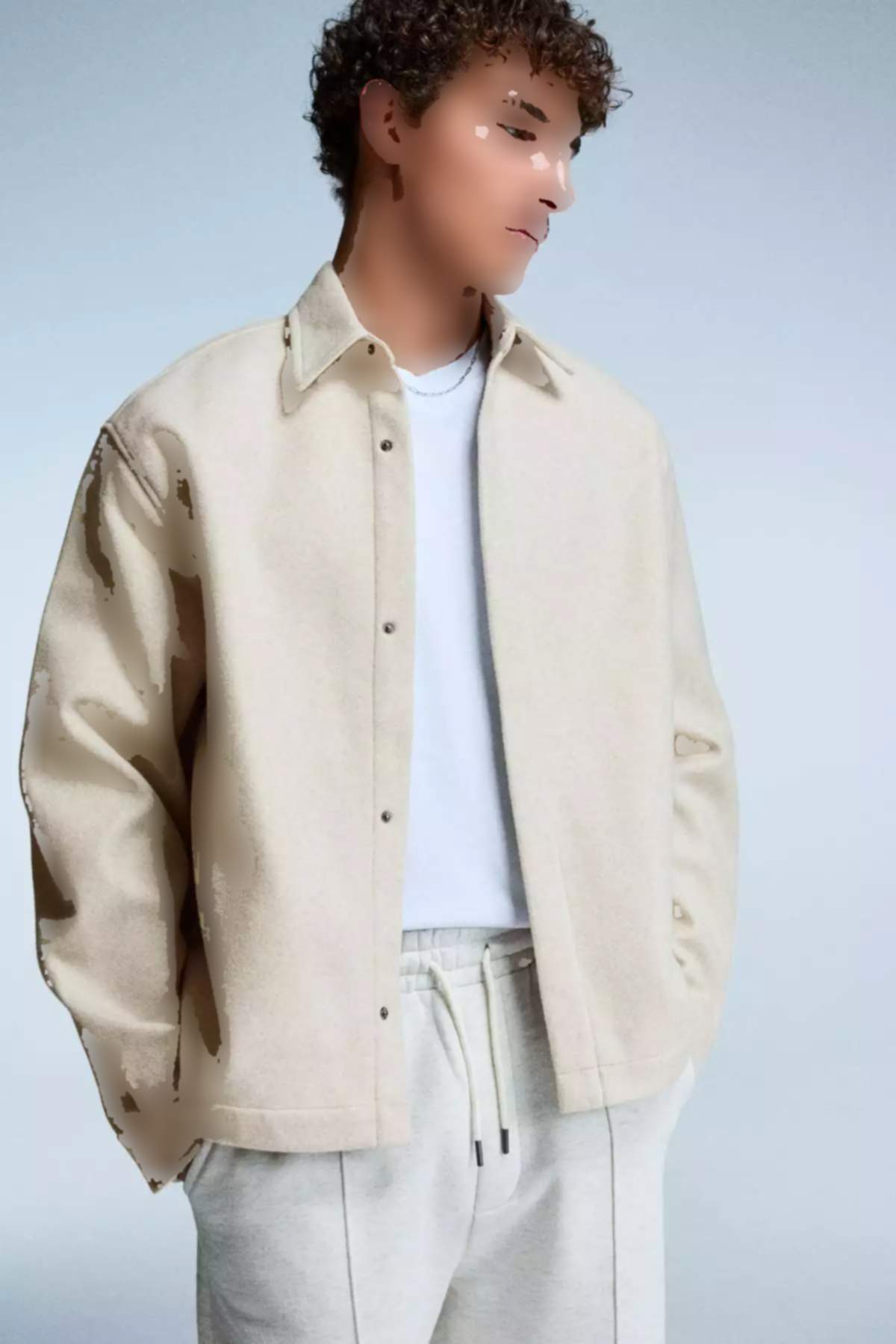 کت پیراهن پارچه پشمی برند Bershka کد 1757748728