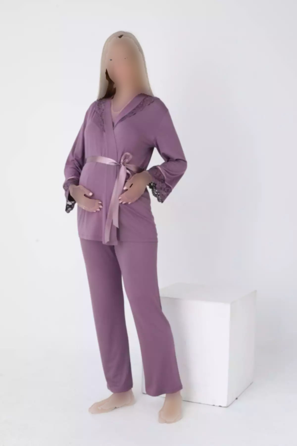 لباس راحتی طرح توری از جلو بسته شدنی بارداری برند Miss Dünya Lissa کد 1757054470