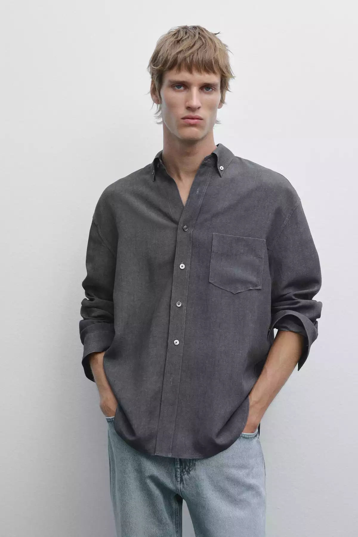 پیراهن متناسب راحت برند Massimo Dutti کد 1757751848