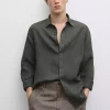پیراهن متناسب کتان برند Massimo Dutti کد 1757748849
