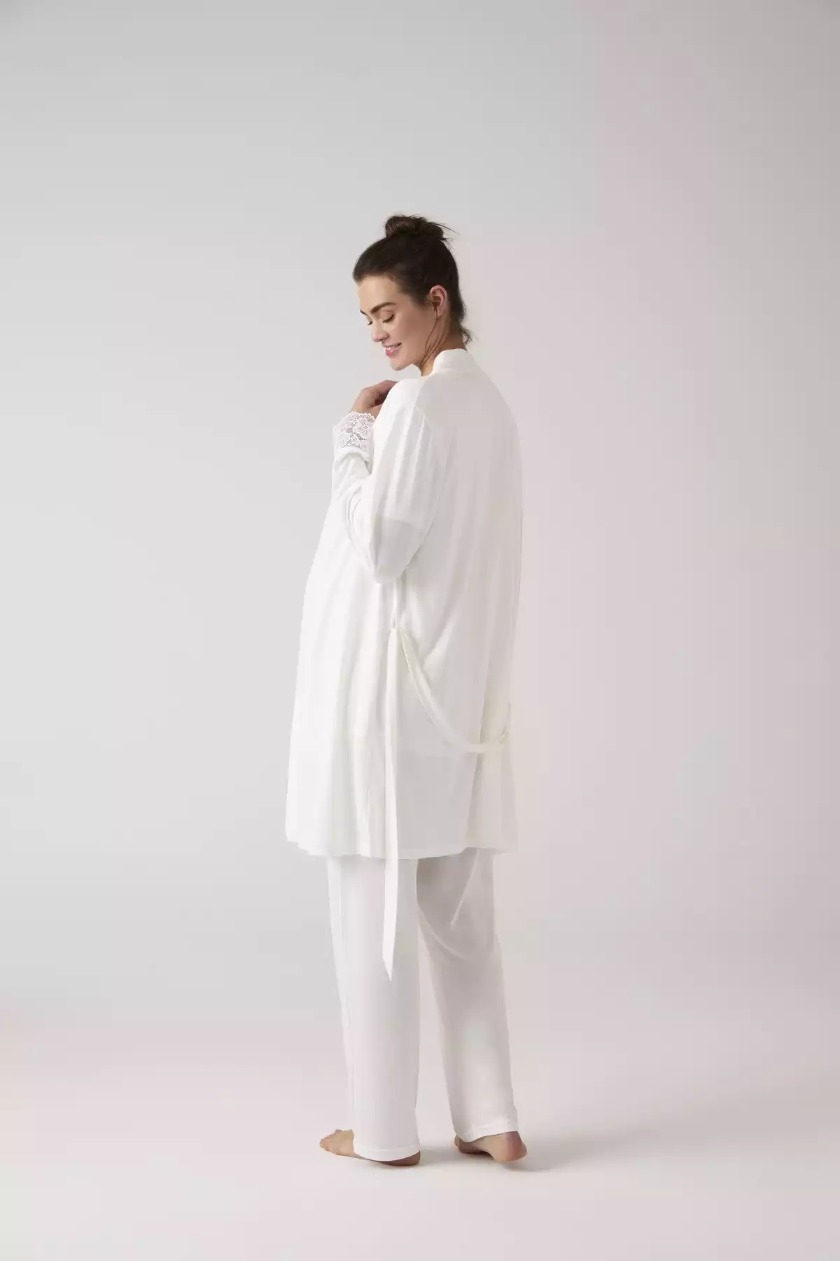 لباس راحتی طرح توری شیری بارداری زنانه برند Genel Markalar کد 1757763672