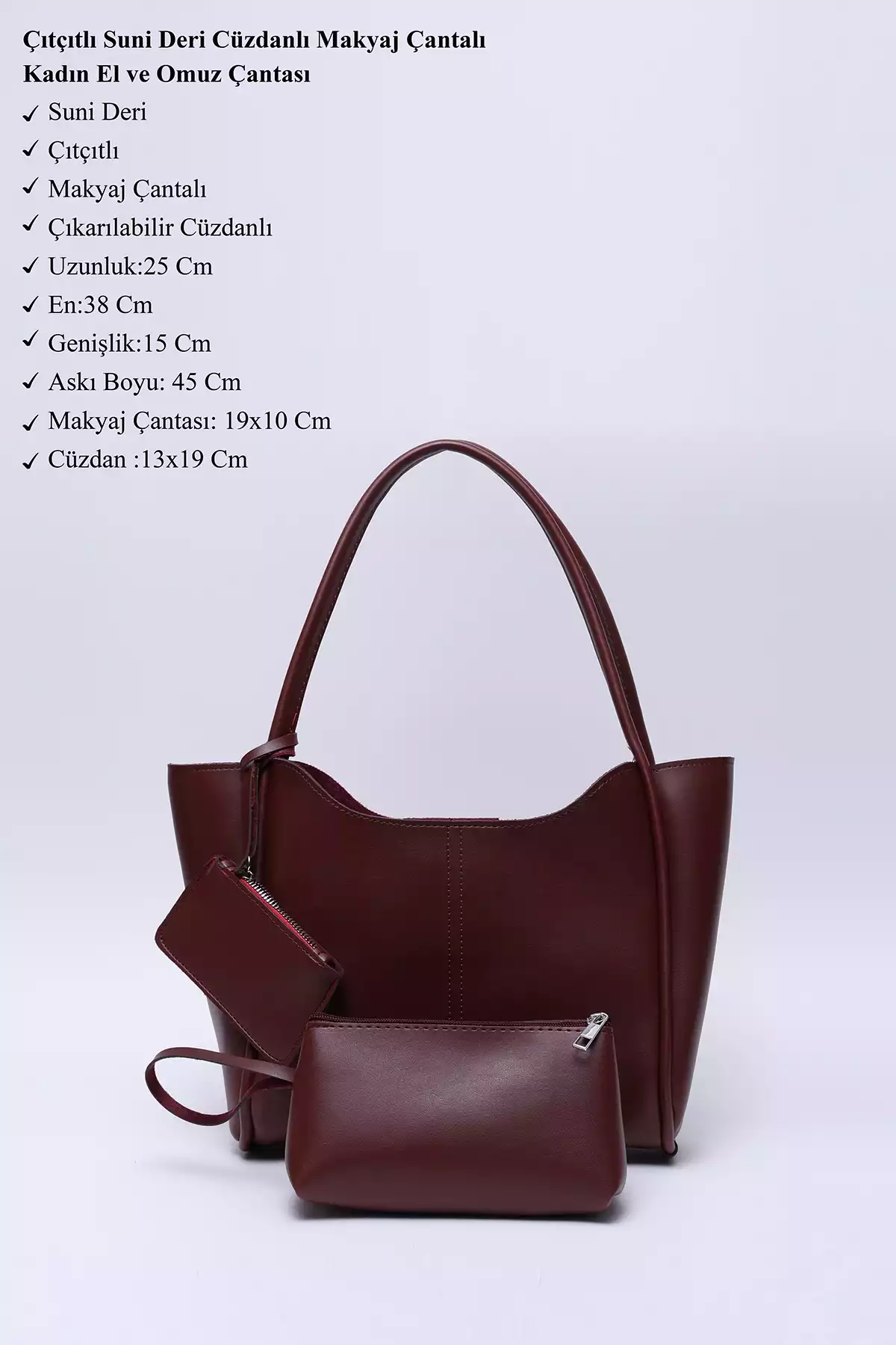 کیف دوشی با چرم مصنوعی آرایش دستی زنانه زرشکی برند Shaka کد 1758440467