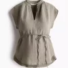 بلوز muslin کمربند دار برند H&M کد 1757223189