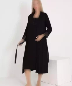 ست لباس شب بارداری مشکی برند Miss Dünya Lissa کد 1757668869
