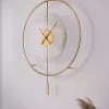 ساعت دیواری شفاف طلایی (مبلمان) برند MetaQuartz Aksesuar کد 1758139930