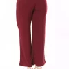 کمر کشی پارچه لایکرا سایز بزرگ شلوار زرشکی زنانه برند Şans کد 1757943670