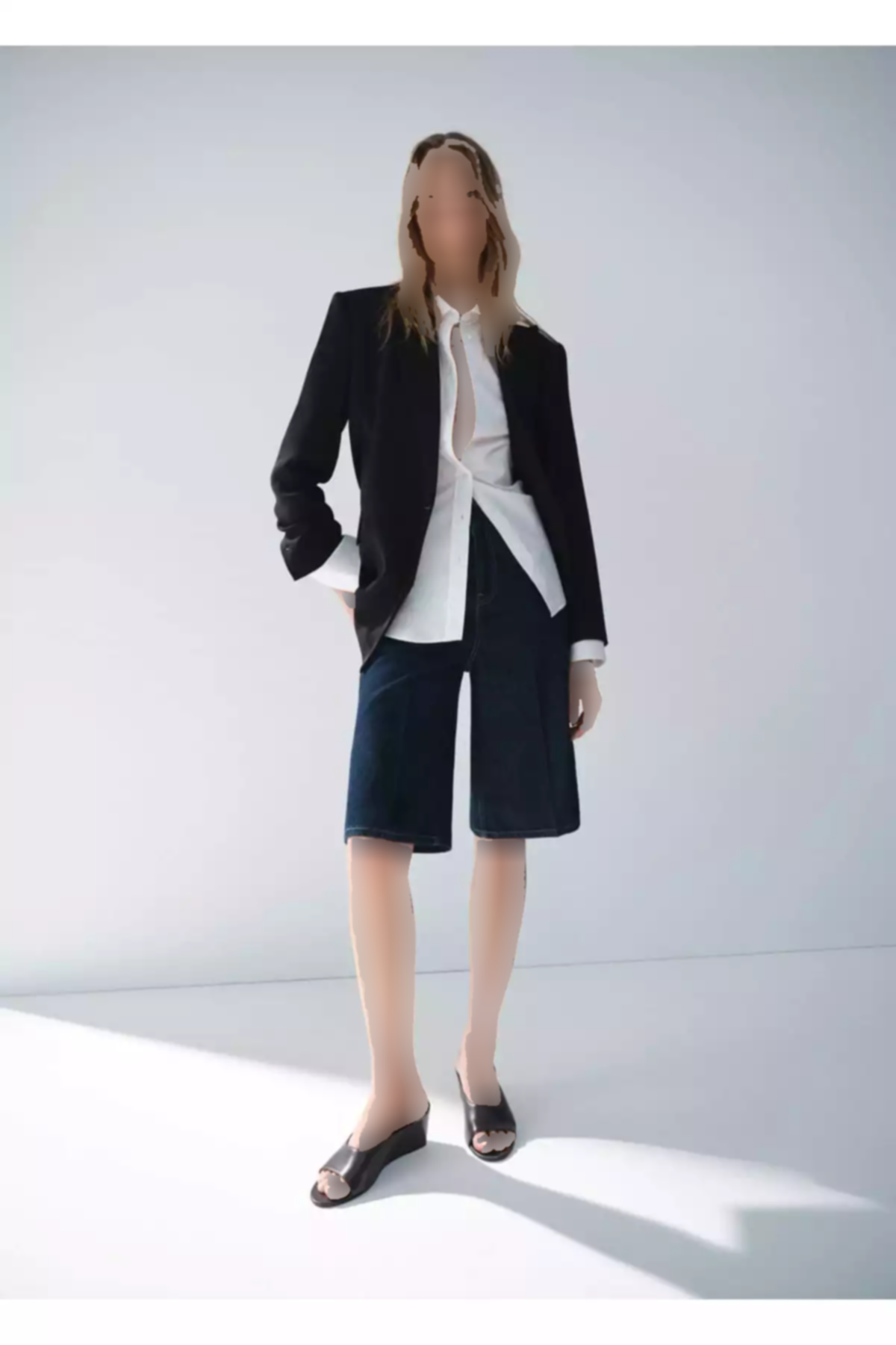 دور کمر برمودا وسط جین برند MANGO کد 1758471186