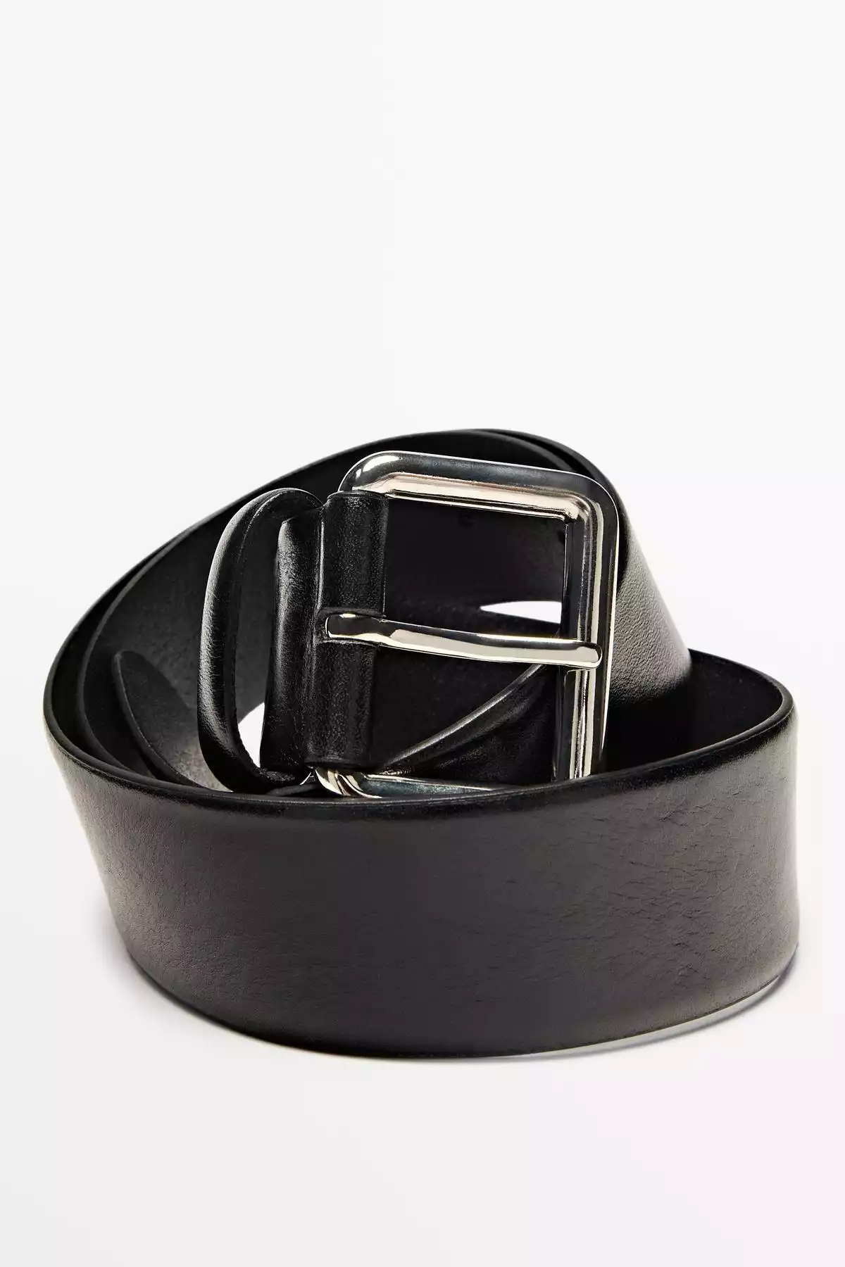 کمربند چرم سگک دار مربع ناپا برند Massimo Dutti کد 1758022930