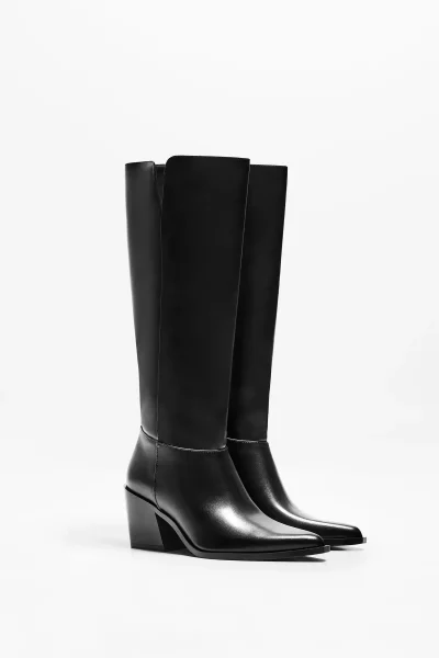 چکمه پاشنه بلند کابوی برند Bershka کد 1758505269