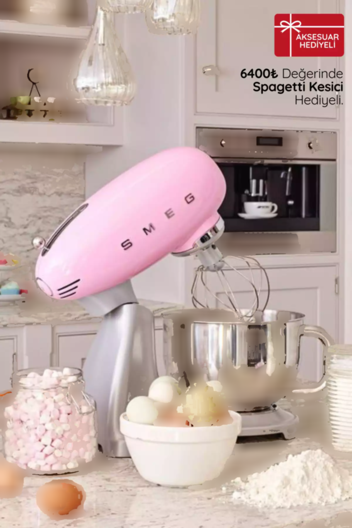 مخلوط کن صورتی یکدست سبک برند Smeg کد 1759196470