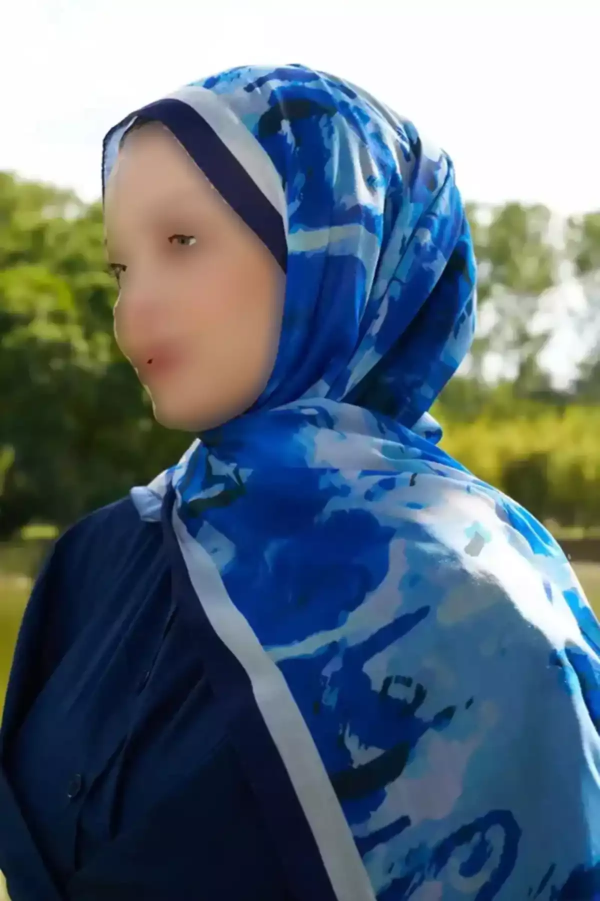 شال طرح آبی برند Madame Polo کد 1757935868