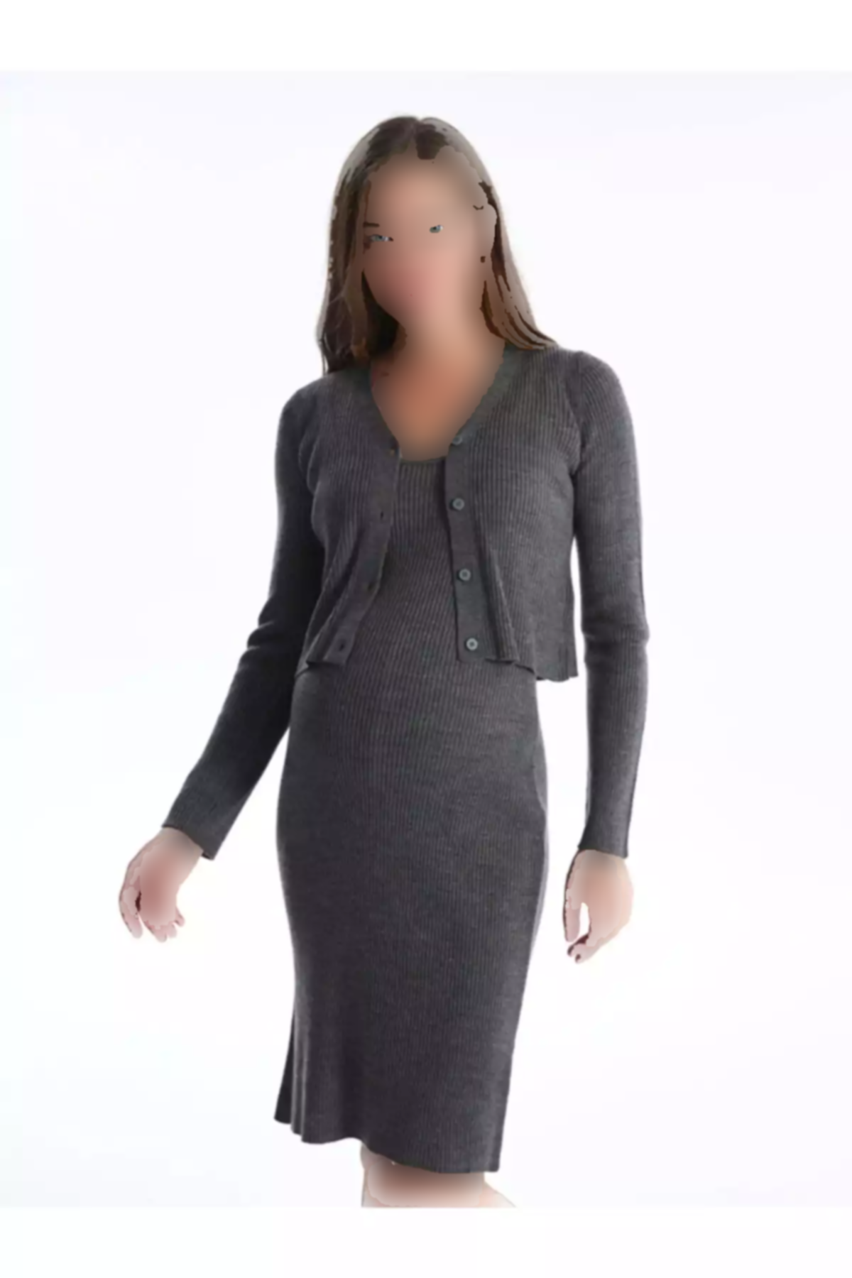 ست بافتنی پیراهن ساده یقه گرد LC Waikiki بارداری برند LC Waikiki کد 1759246870