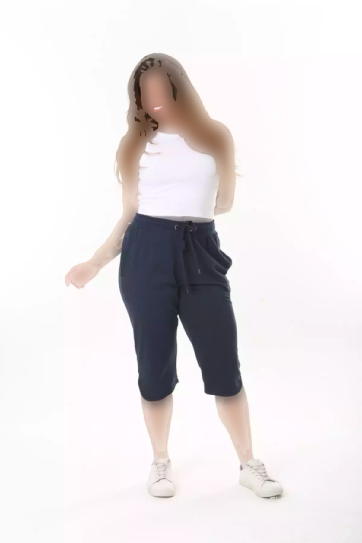 جیب دار کشی کمر پارچه پنبه ای بند سایز بزرگ سرمه زنانه برند Şans کد 1757947266