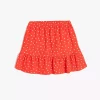دامن کوچک کمر کشی خالدار طرحدار قرمز دخترانه برند Koton کد 1757283729