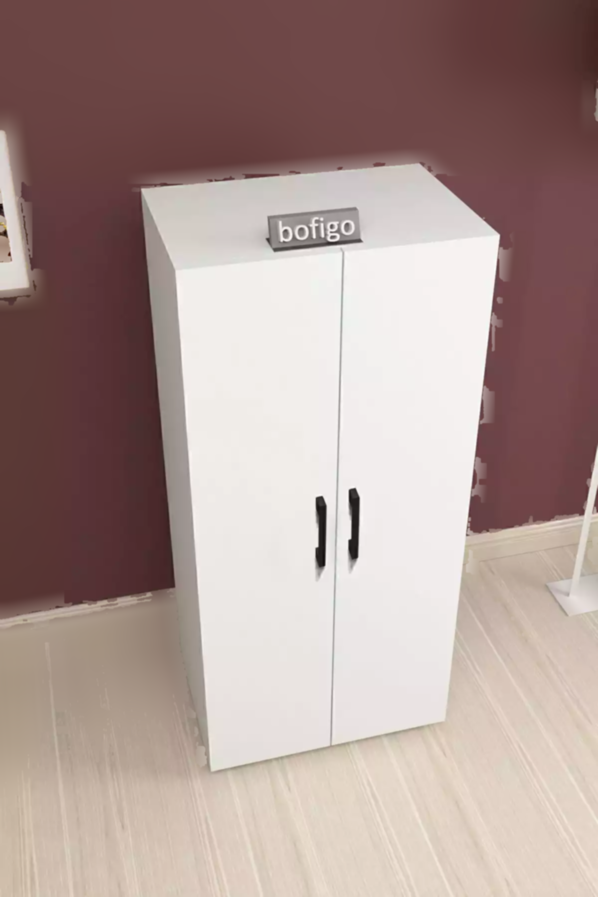 کمد کابینت حمام آشپزخانه 2دربدار 3طبقه دار سفید جانکیل چند کاربردی برند Bofigo کد 1758357667