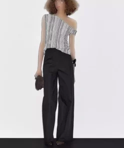 پاچه گشاد طرحدار دوخته شده شلوار برند Massimo Dutti کد 1758115872