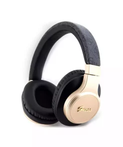 نوشته فلزی طرحدار لوگودار سری طلایی مشکی هدفون برند Guess کد 1757149868