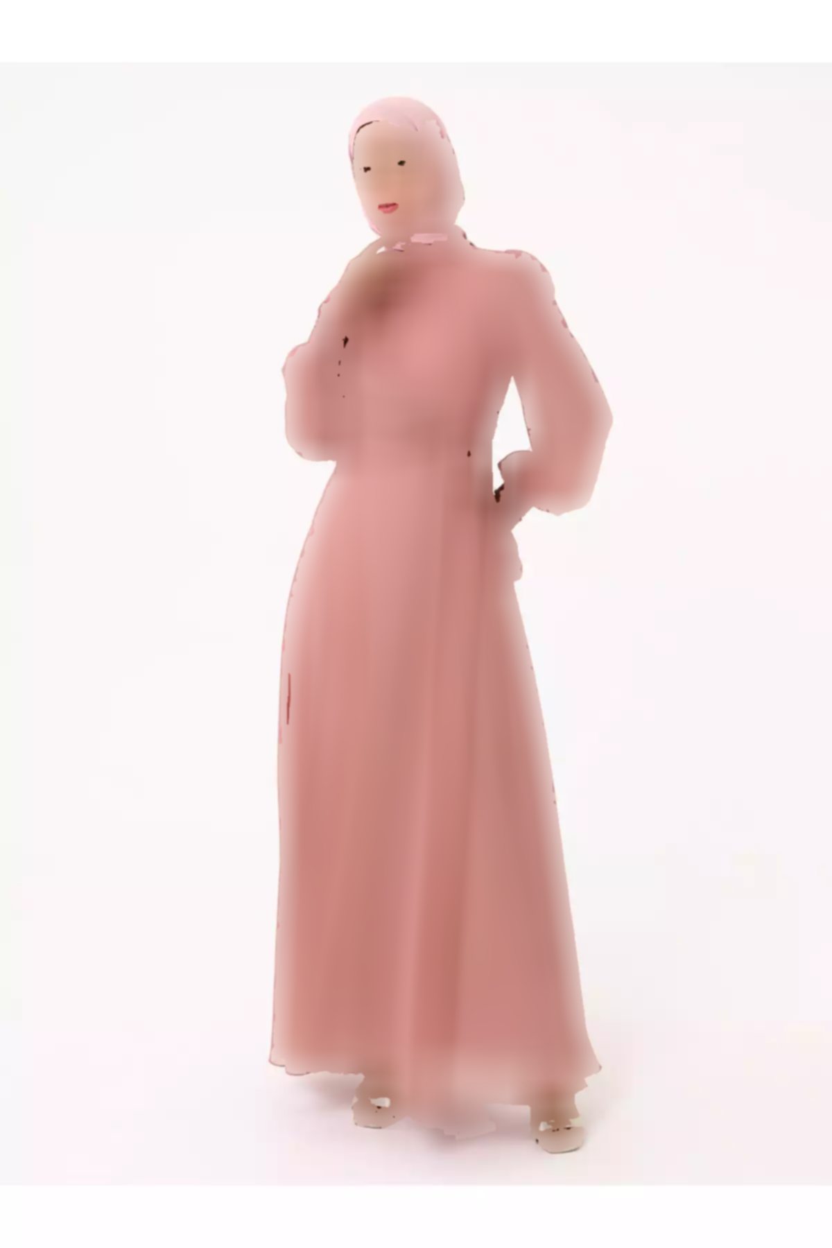 لباس مجلسی پوشیده شیفون رنگ گل رز یوریو برند Refka کد 1758123063