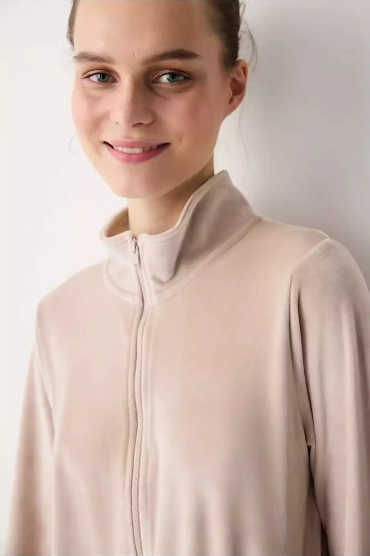 کت مخملی بژ زیپدار برند Penti کد 1758264073