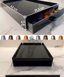 تنظیم کننده کپسول استند ظرفیت 60عدد مشکی قهوه برند color house کد 1757061672