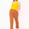 شلوار راحتی دور کمر کشی سایز بزرگ شتری زنانه برند Şans کد 1758346265