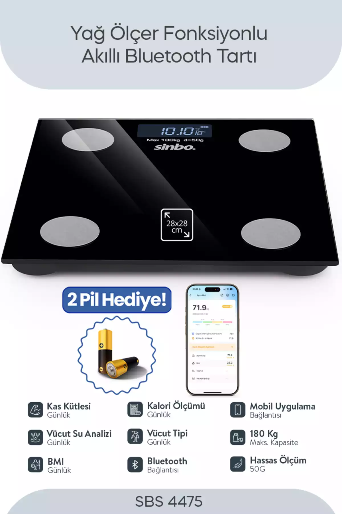 سنج بدن دیجیتالی آب فهرست مطالب جرم روغنی برند Sinbo کد 1757776509