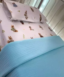 بالشت و رویه ملحفه کاوردار ست خواب بچه گانه کودک کشی 100پنبه برند BABY HAN CONCEPT کد 1757090648