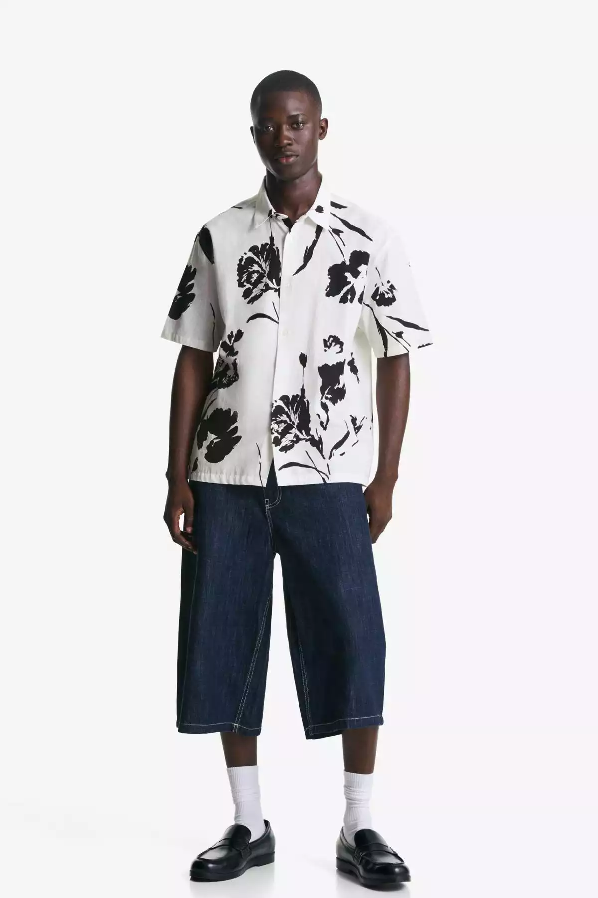 پیراهن چاپی آستین کوتاه برند Bershka کد 1757755269