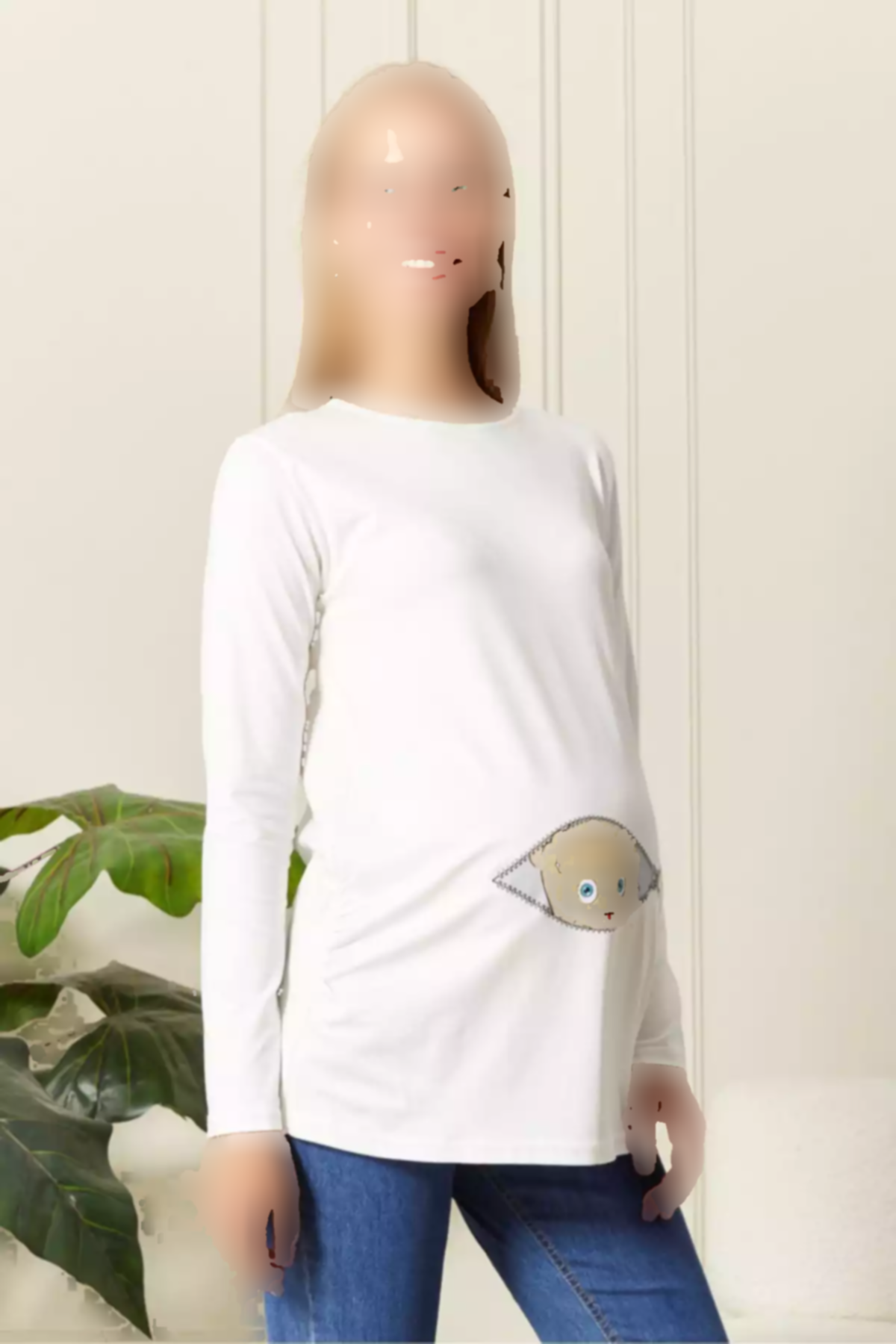 چاپی آستین بلند تیشرت بارداری برند Genel Markalar کد 1758474785