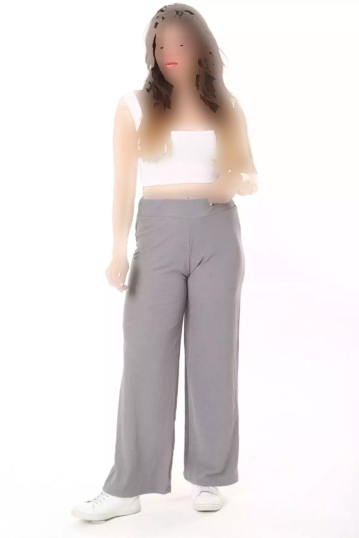 کمر کشی سایز بزرگ طوسی شلوار زنانه برند Şans کد 1757956267