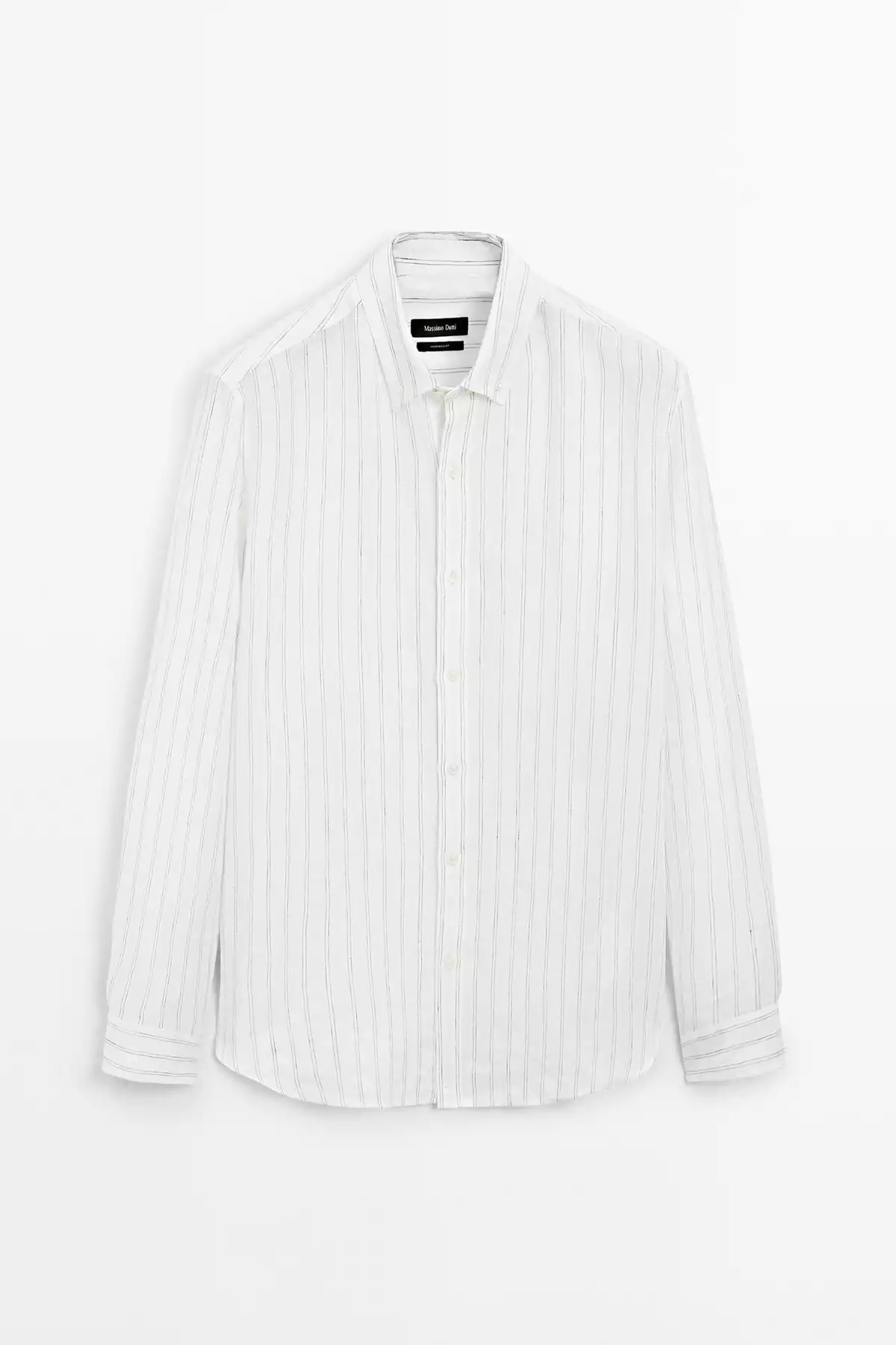 پیراهن متناسب کتان راهراه برند Massimo Dutti کد 1757751910