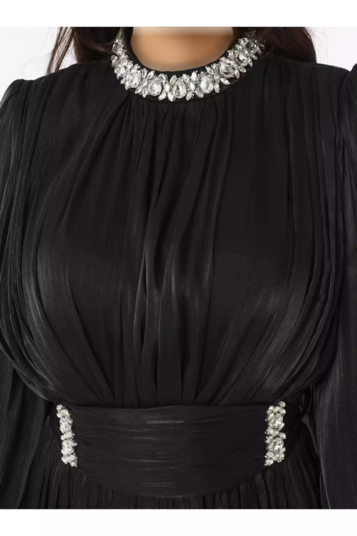 لباس مجلسی پوشیده ابریشم مشکی یوریو برند Refka کد 1758123066