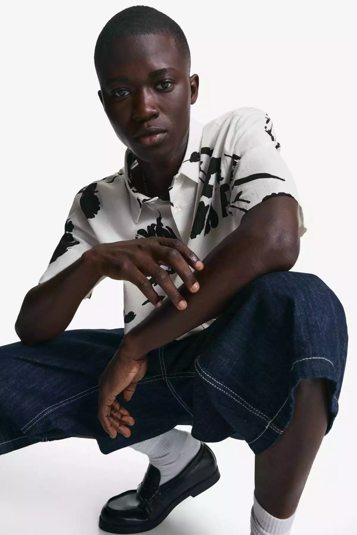 پیراهن چاپی آستین کوتاه برند Bershka کد 1757755269