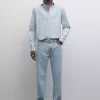 پیراهن اسلیم فیت جین برند Massimo Dutti کد 1757752148