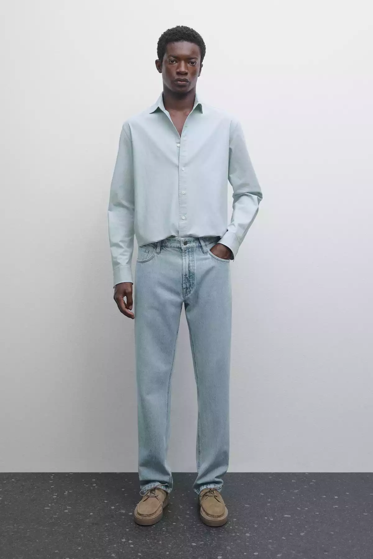 پیراهن اسلیم فیت جین برند Massimo Dutti کد 1757752148