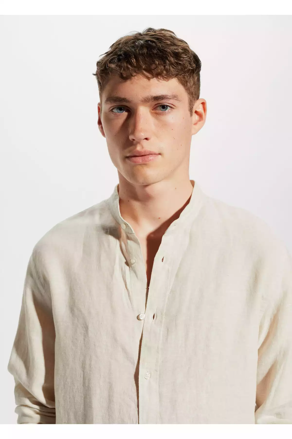 پیراهن خاکی رنگ مردانه برند MANGO کد 1757748969