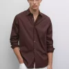 پیراهن اسلیم فیت کشی برند Massimo Dutti کد 1757749027