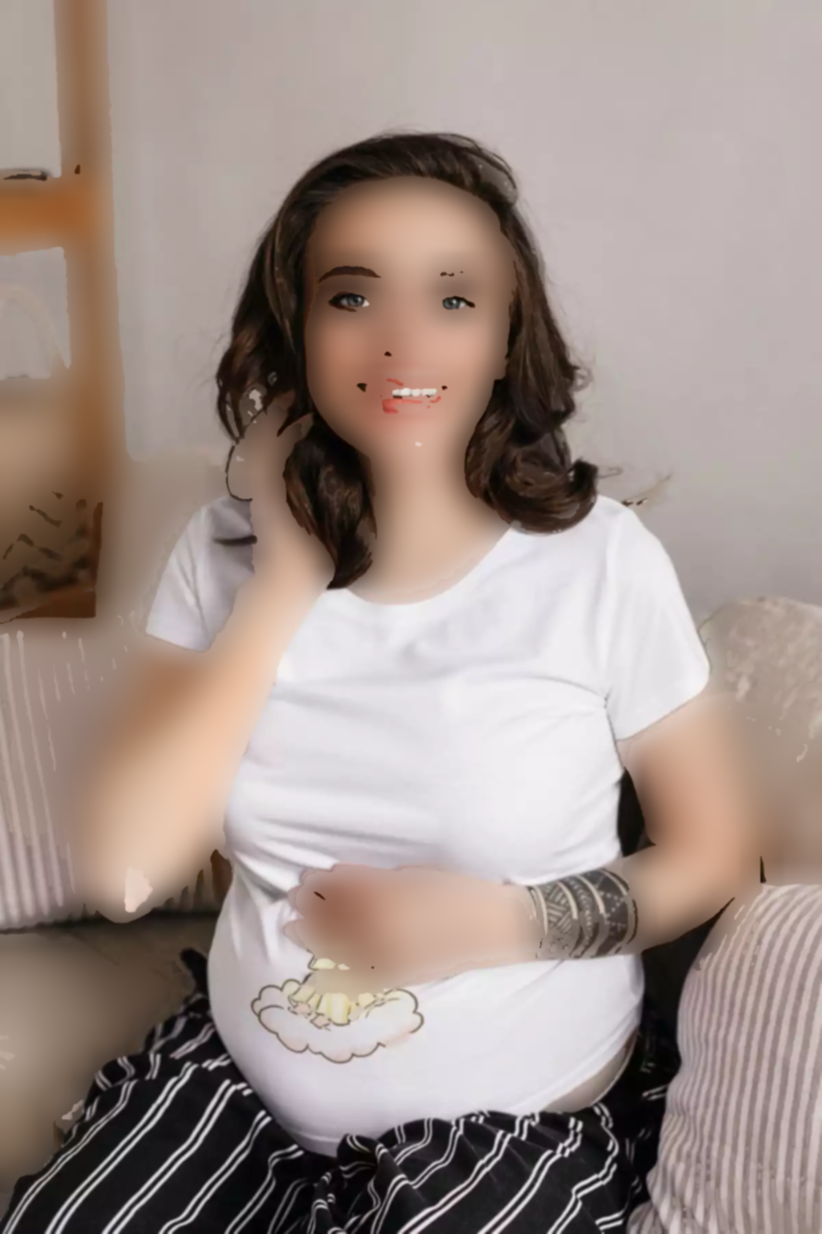 تیشرت گشاد کودک چاپی فرشته بارداری برند HobyUsa کد 1758292872